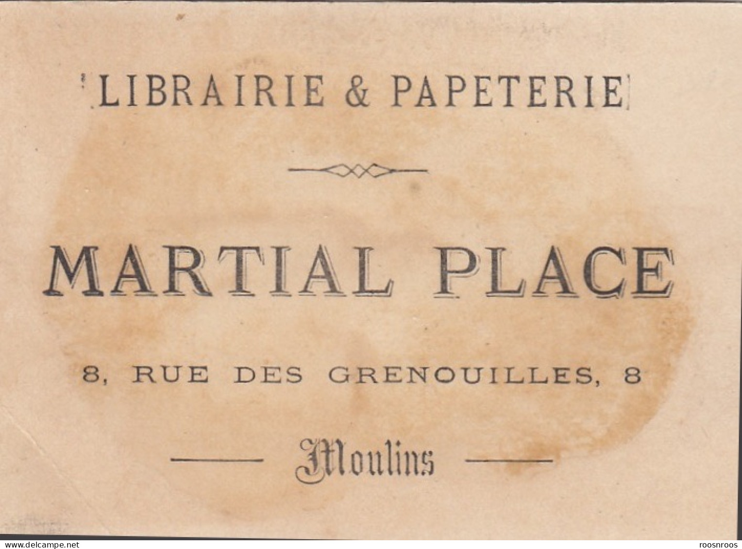 CHROMO MARTIAL PLACE - LIBRAIRIE PAPETERIE  MOULINS ALLIER - - Other & Unclassified