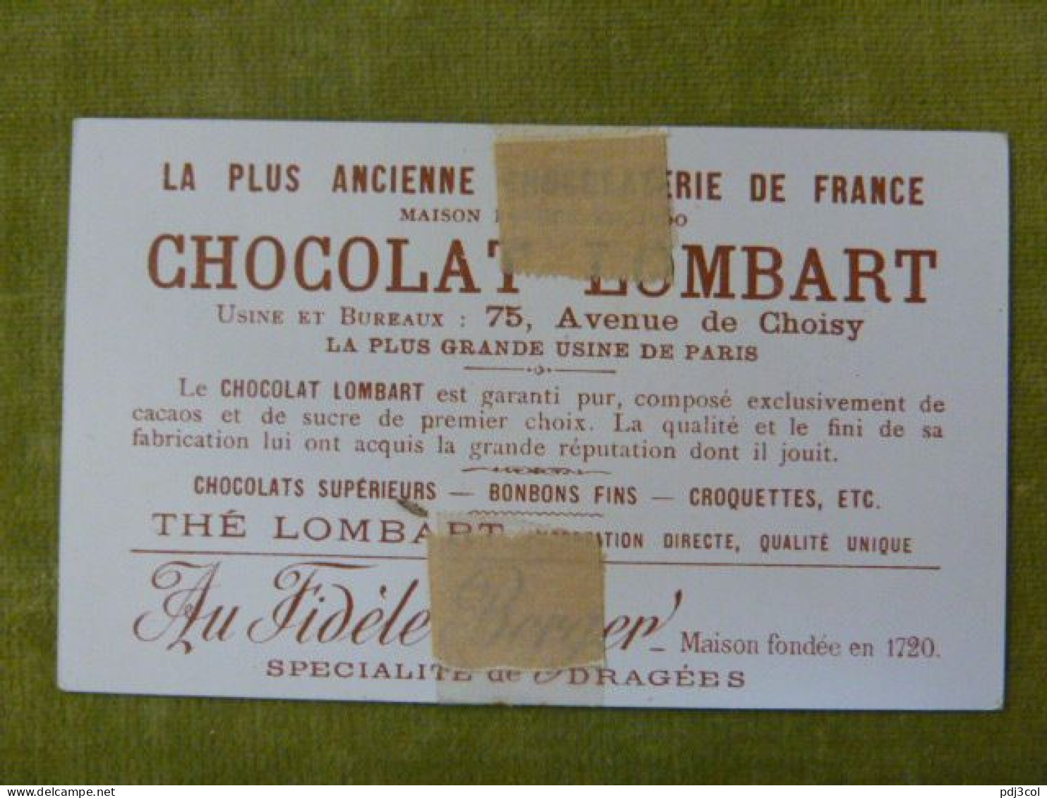 L'addition - Ou Le Quart-d'heure De Rabelais - Chocolat Lombart - Chromo Illustrée Humoristique - Lombart