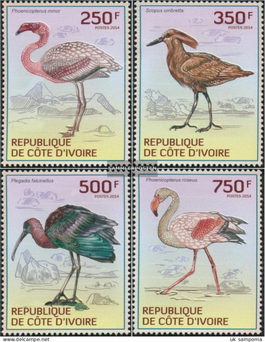 The Ivory Coast 1539-1542 (complete Issue) Unmounted Mint / Never Hinged 2014 Waterbirds - Côte D'Ivoire (1960-...)