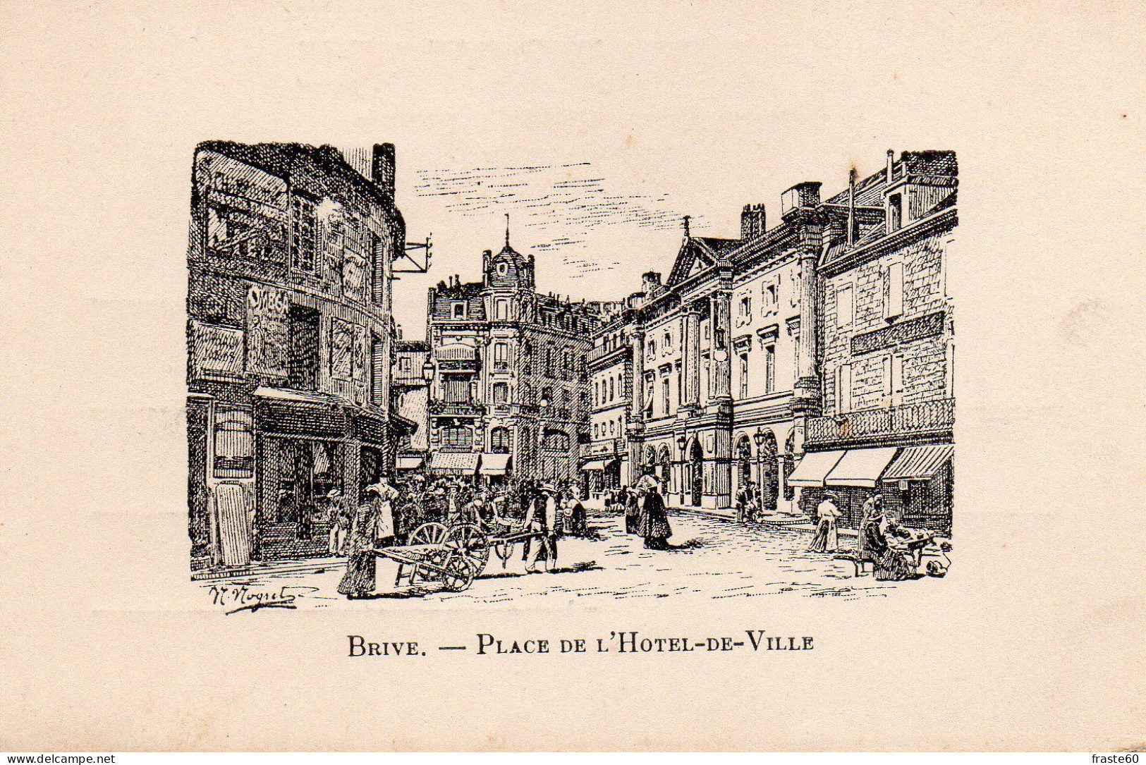 Brive - Place De L' Hôtel De Ville ( Illustration De N.Nogret) - Brive La Gaillarde