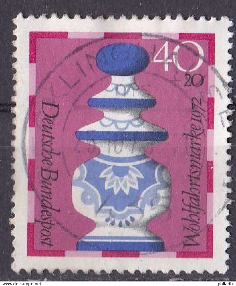 # (744) BRD 1972 Wohlfahrt: Schachfiguren O/used VOLLSTEMPEL (A5-8) - Gebraucht