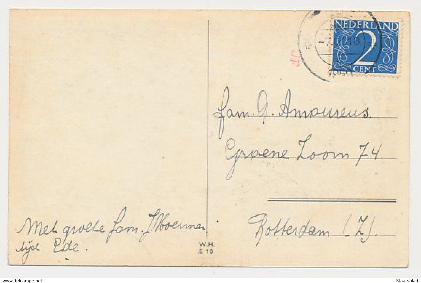 16- Prentbriefkaart Ede 1950 - Edese Toren - Ede