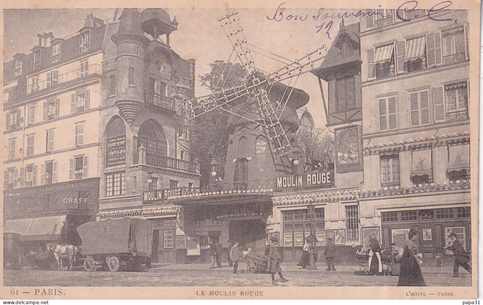 Le Moulin Rouge  - PARIS - Parijs Bij Nacht