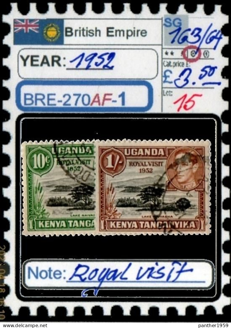 BRITISH EMPIRE#:AFRICA# K.U.T. #CROWN COLONI# KING GEORGE VI#  (BRE-270AF-1) (15) - Kenya, Uganda & Tanganyika