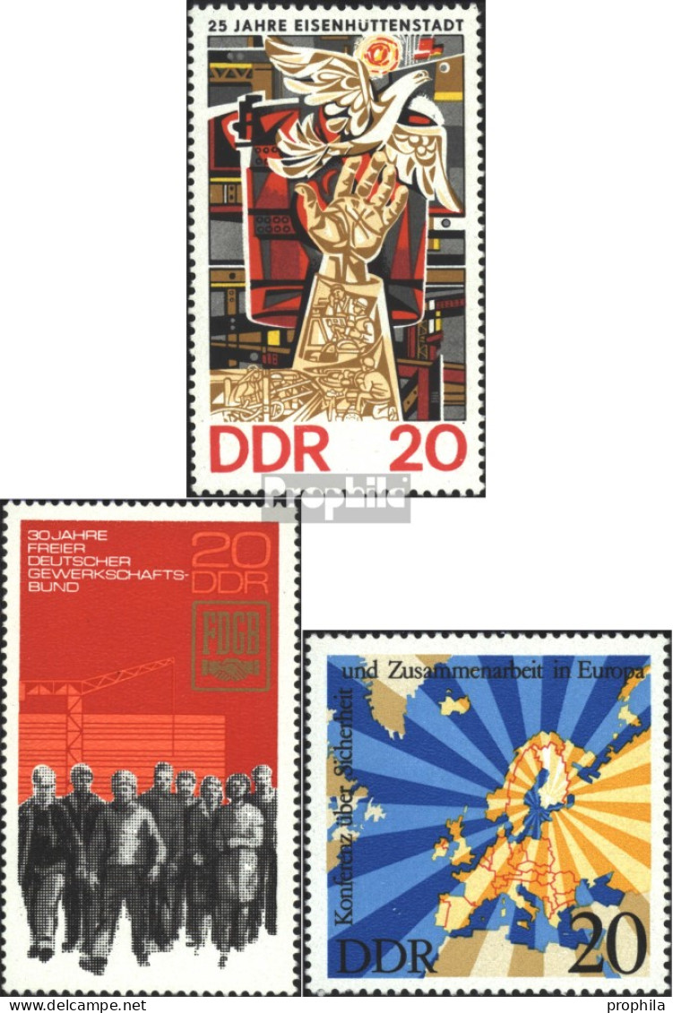 DDR 2053,2054,2069 (kompl.Ausgaben) Postfrisch 1975 Eisenhüttenstadt, FDGB, KSZE - Nuovi