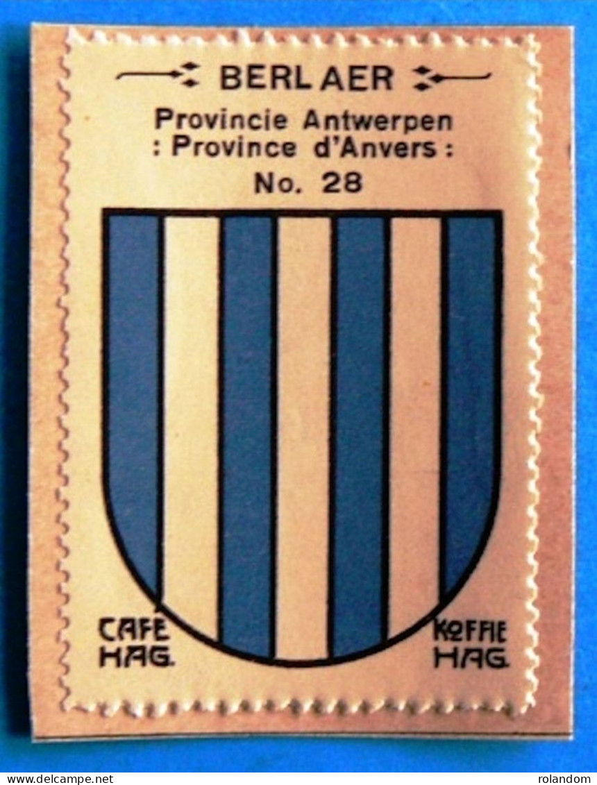 Prov. Antwerpen N028 Berlaer Berlaar Timbre Vignette 1930 Café Hag Armoiries Blason écu TBE - Tee & Kaffee