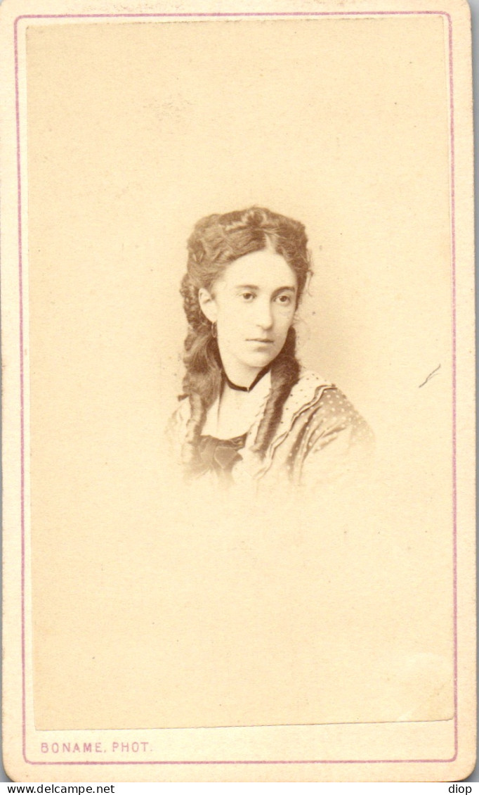  Carte De Visite Cdv Photo Vintage Albumen Aed Boname Besan&ccedil;on Jeanne Grenier  - Anonyme Personen