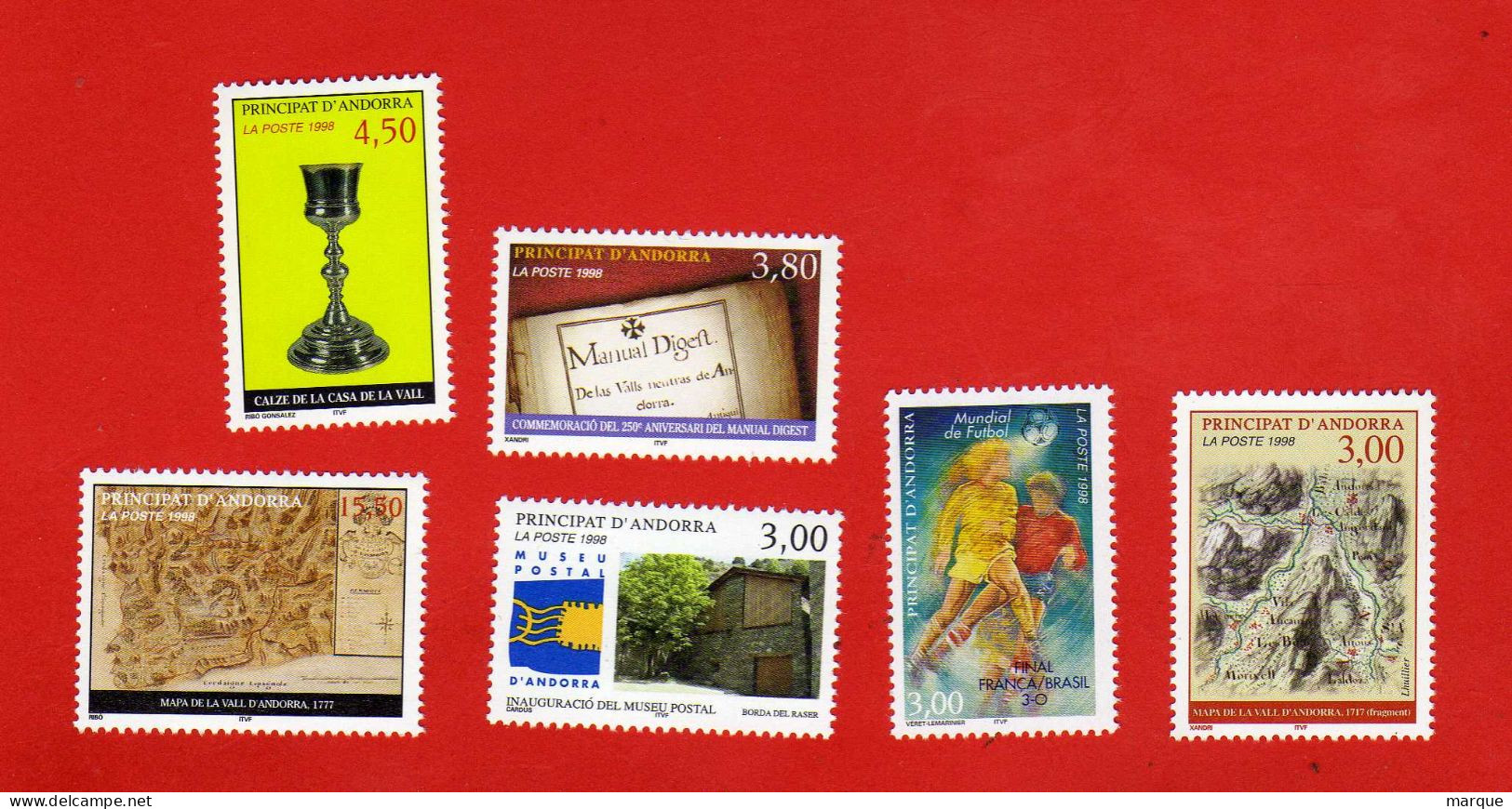 Lot De 15 Timbres PRINCIPAT D'ANDORRA Neufs Xx - Lots & Kiloware (max. 999 Stück)