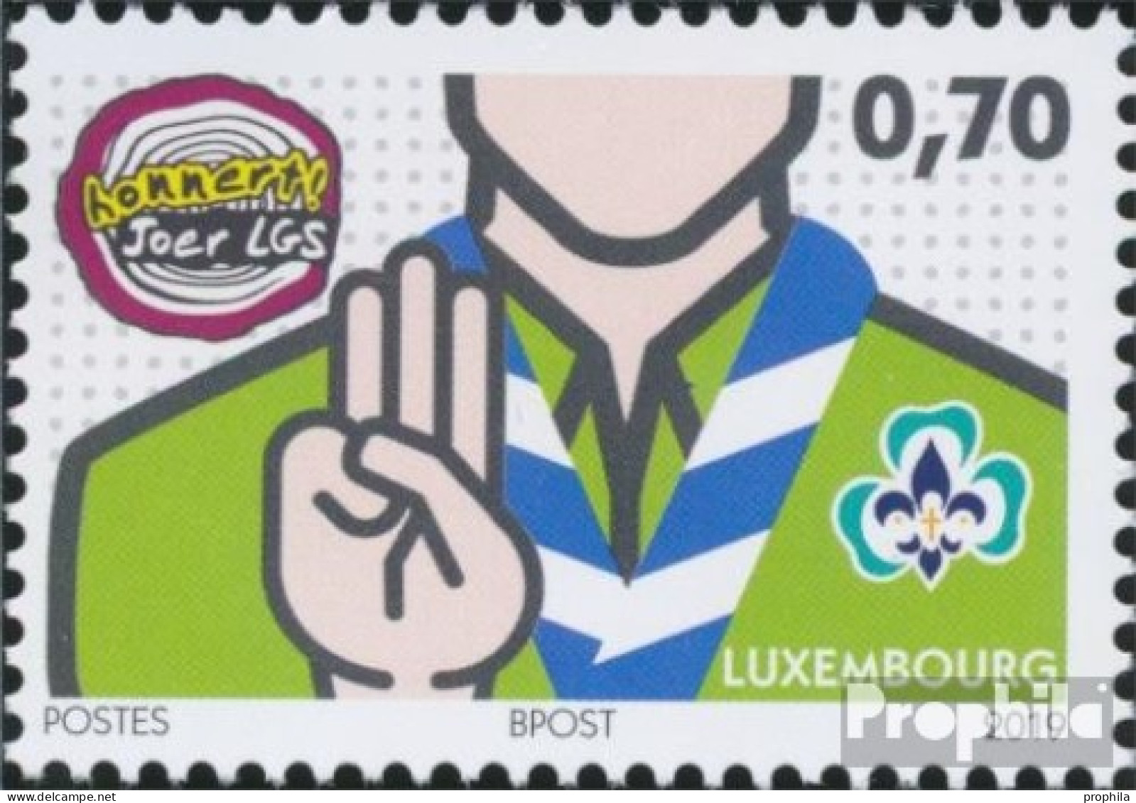 Luxemburg 2195 (kompl.Ausg.) Postfrisch 2019 Pfadfinderbewegung - Unused Stamps