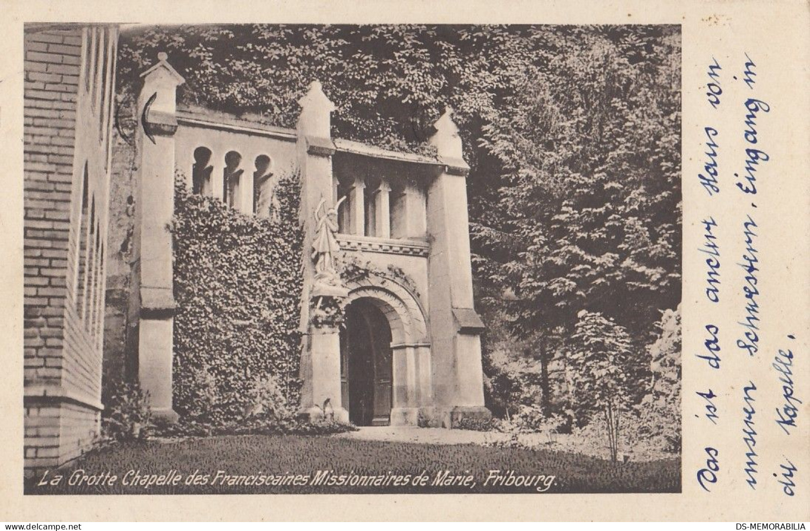 Fribourg - La Grotte Chapelle Des Franciscaines Missionnaires De Marie 1941 - Fribourg