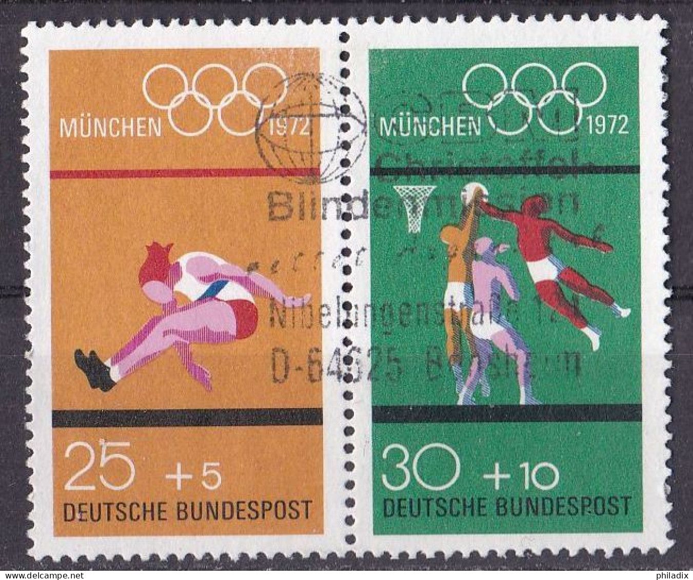 # (734+735) BRD 1972 Olympische Sommerspiele München ZD (VI) O/used (A5-8) - Gebraucht