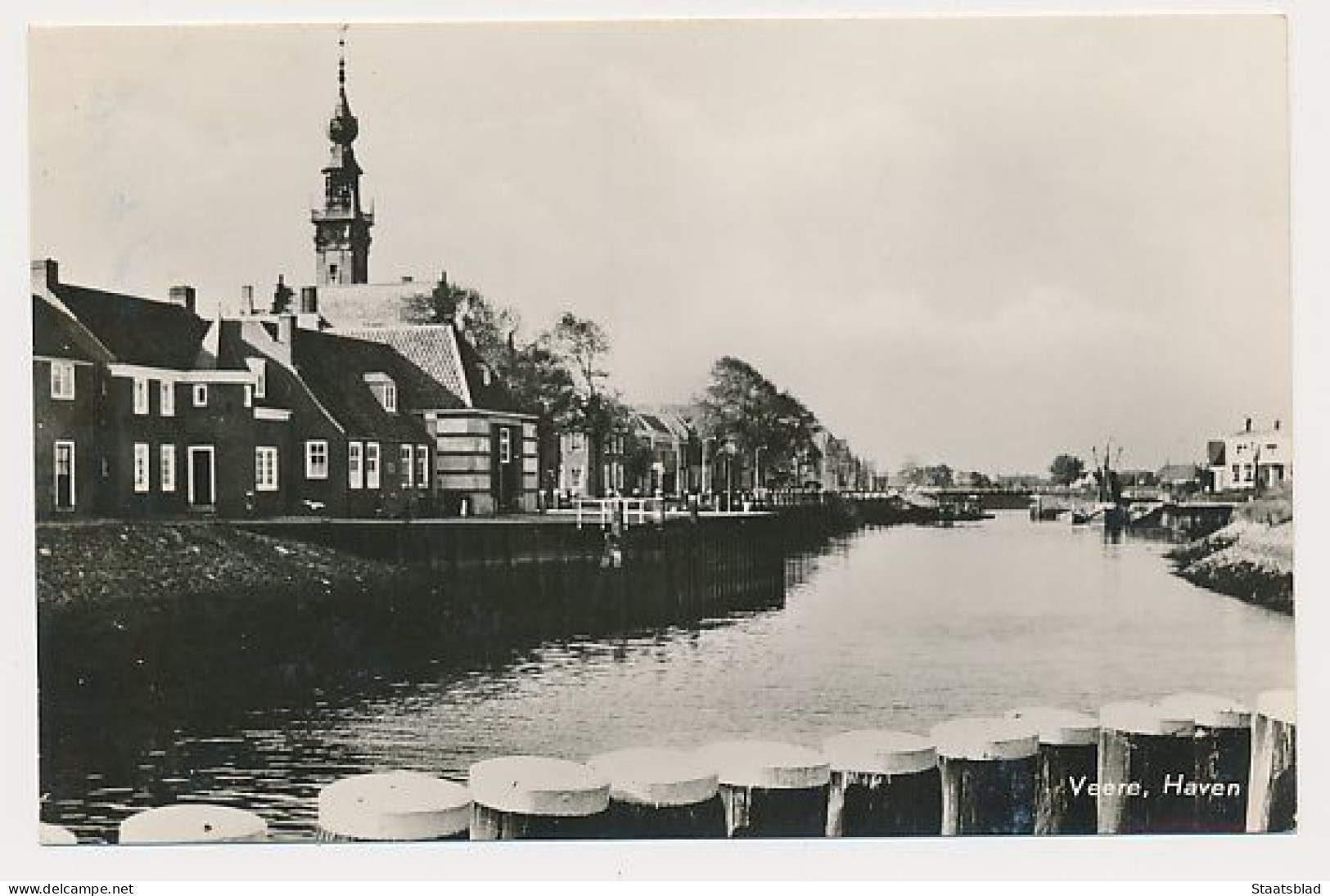 16- Prentbriefkaart Veere 1956 - Haven - Veere