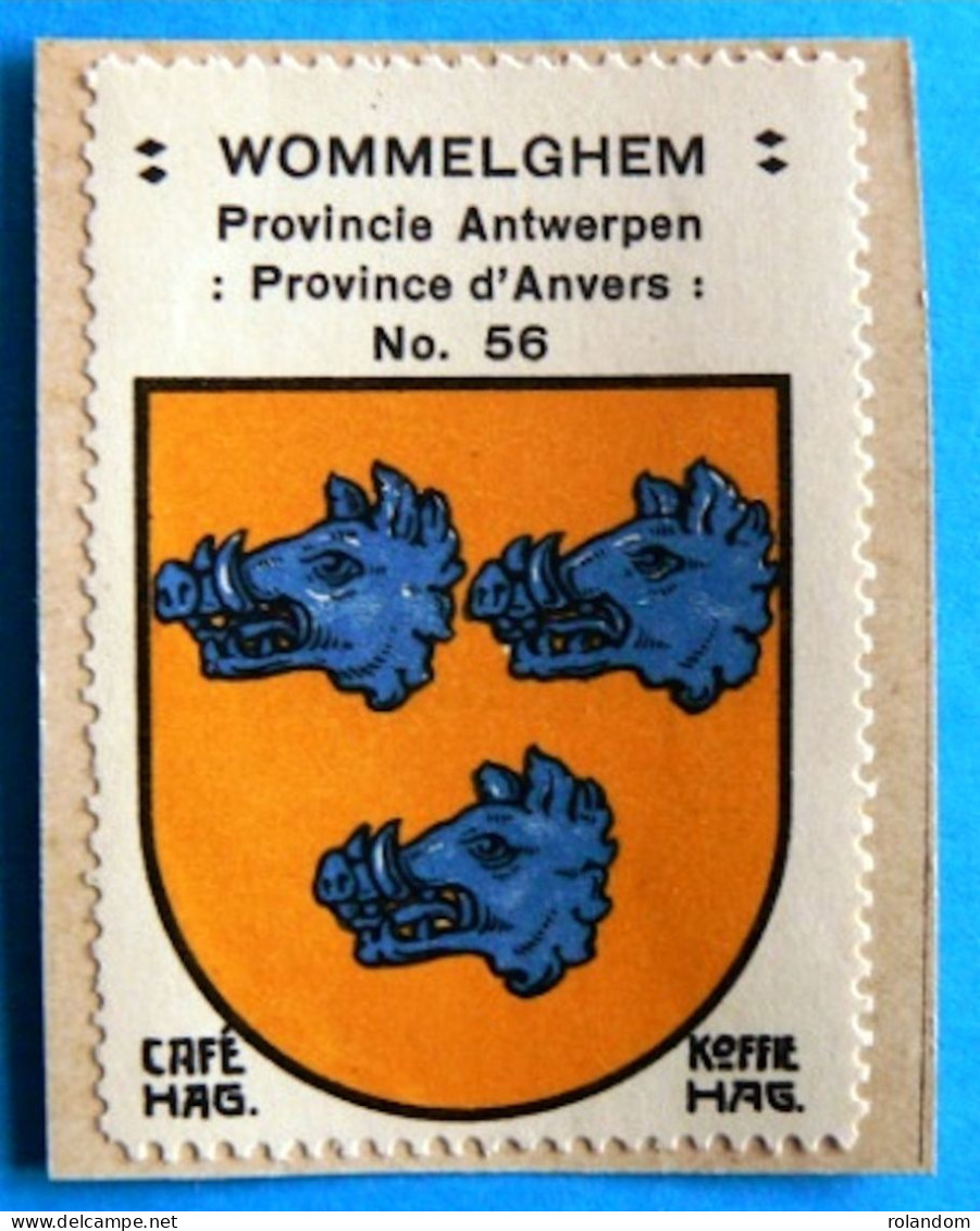 Prov. Antwerpen N056 Wommelghem Wommelgem Timbre Vignette 1930 Café Hag Armoiries Blason écu TBE - Thee & Koffie