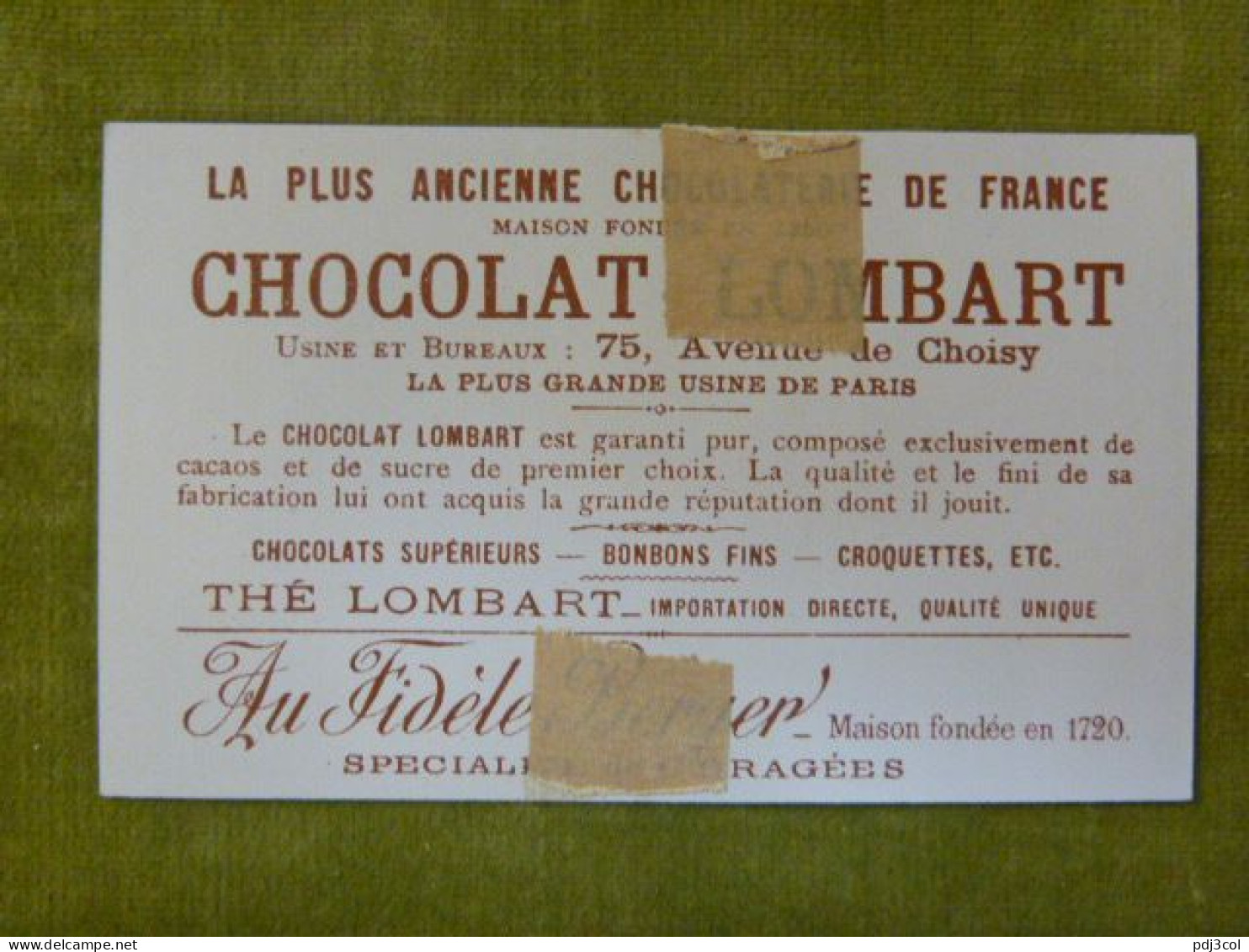 Le Mal De Mer - Chocolat Lombart - Chromo Illustrée Humoristique - Lombart
