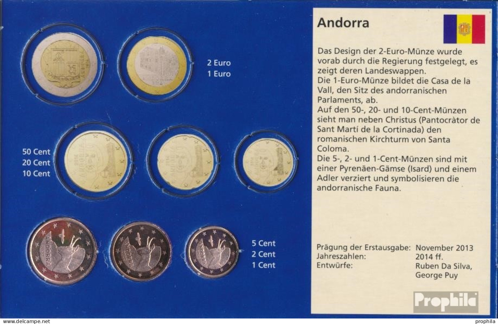 Andorra AND1- 3 2022 Stgl./unzirkuliert 2022 Kursmünzen 1, 2 Und 5 Cent - Andorre