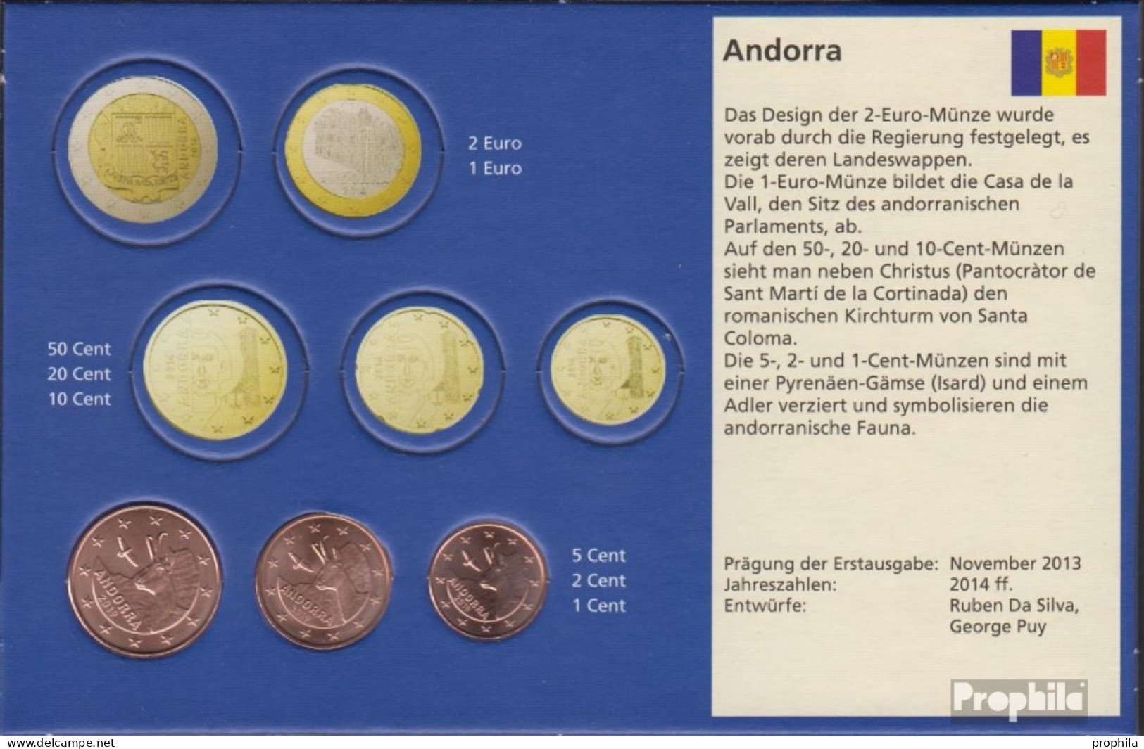 Andorra AND1- 3 2019 Stgl./unzirkuliert 2019 Kursmünzen 1, 2 Und 5 Cent - Andorra