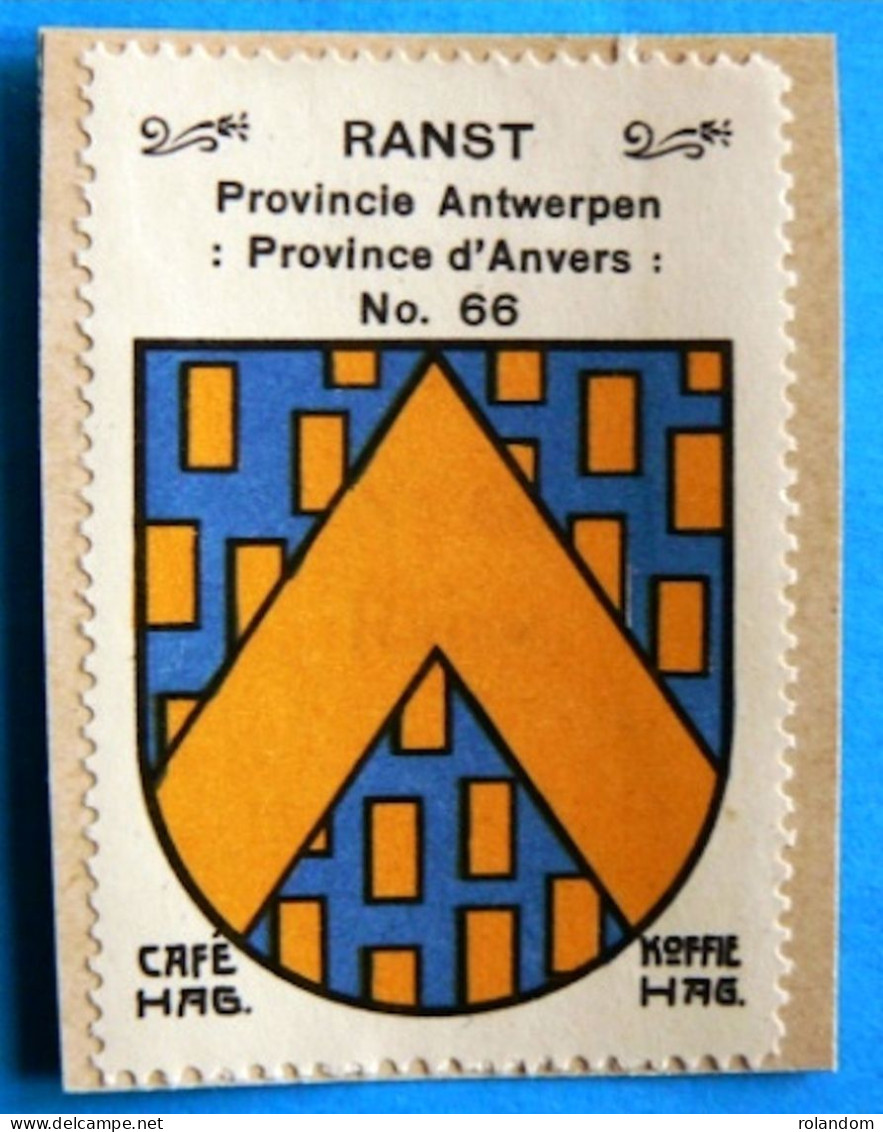 Prov. Antwerpen N066 Ranst Timbre Vignette 1930 Café Hag Armoiries Blason écu TBE - Thee & Koffie