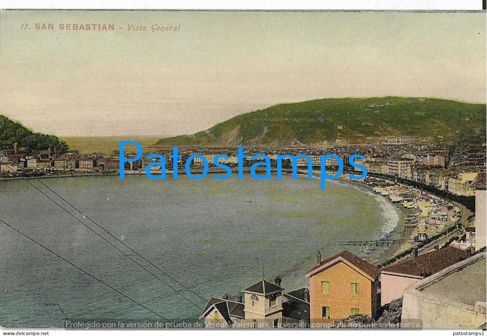 227326 SPAIN ESPAÑA SAN SEBASTIAN VIZCAYA PAIS VASCO VISTA GENERAL POSTAL POSTCARD - Sonstige & Ohne Zuordnung