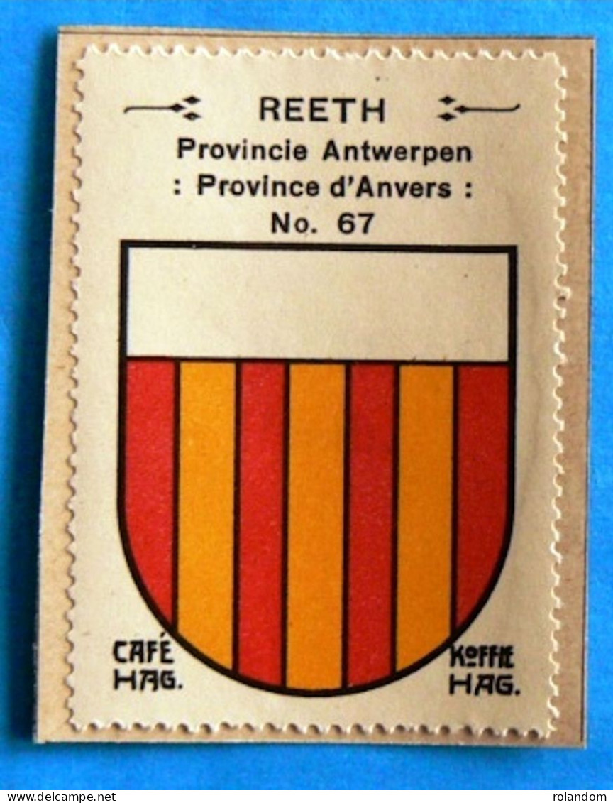 Prov. Antwerpen N067 Reeth Reet Timbre Vignette 1930 Café Hag Armoiries Blason écu TBE - Tea & Coffee Manufacturers