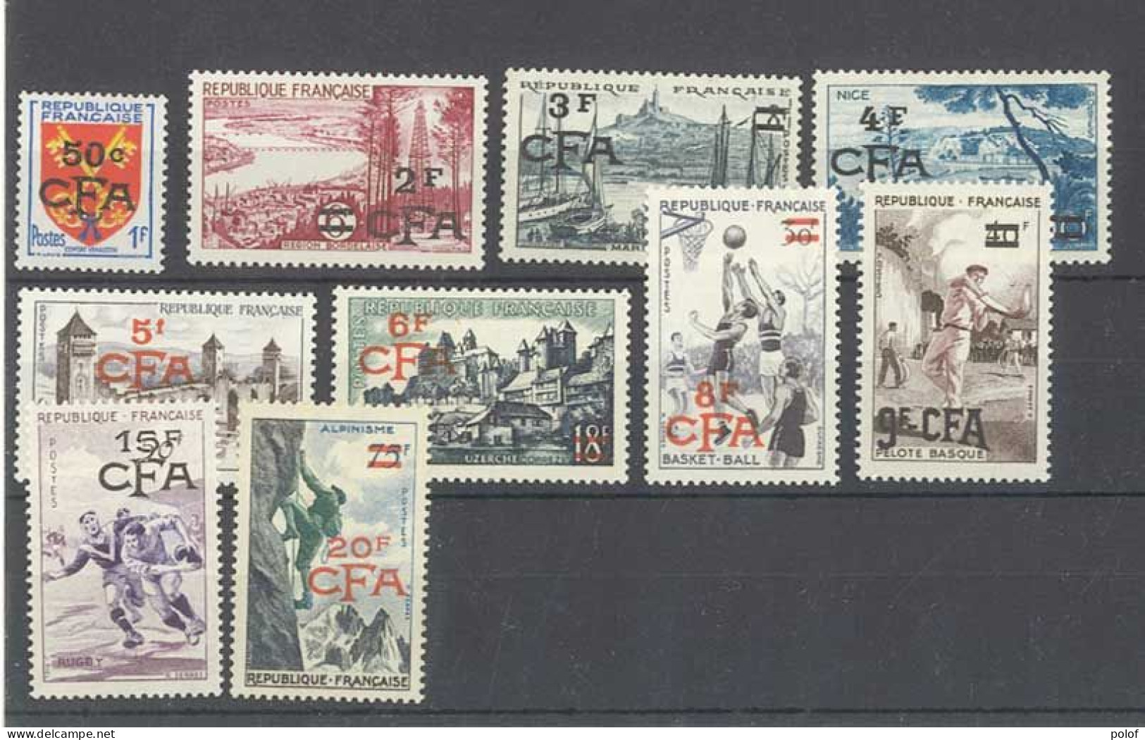 REUNION CFA - Série N° 320 à 330 Sauf 328 - Soit 10 Timbres Neufs Sans Traces De Charnières - Neufs