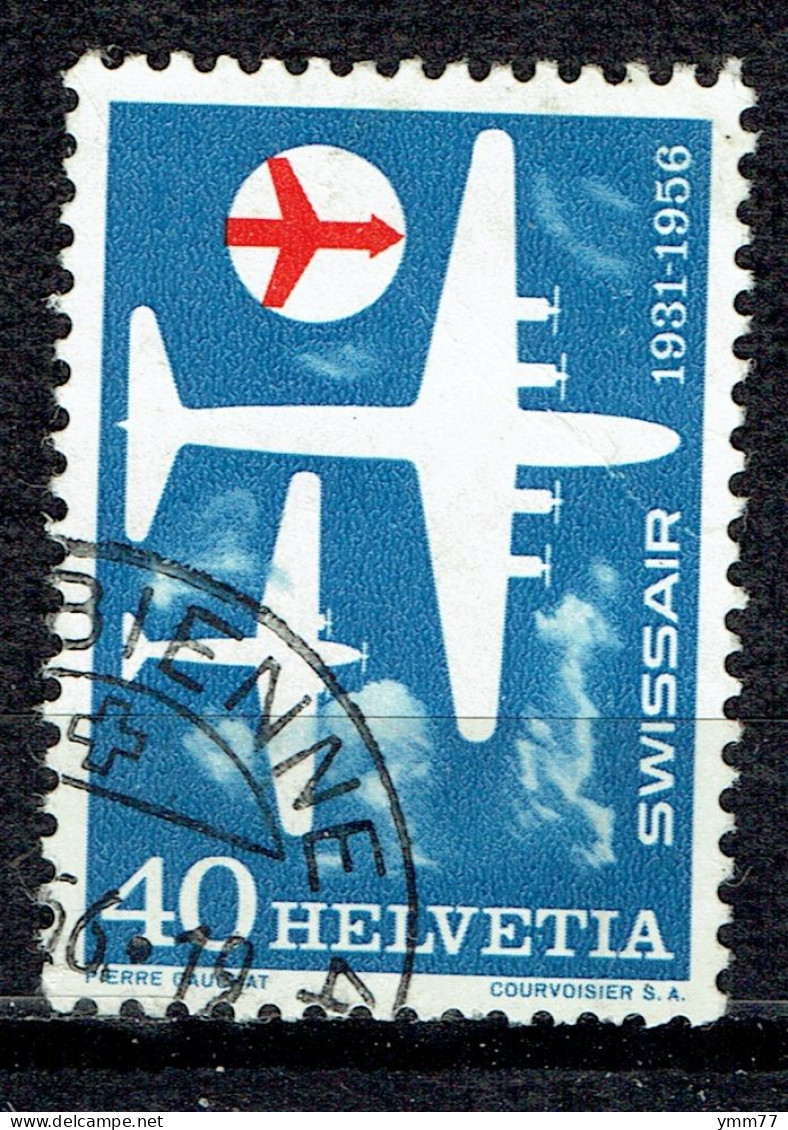 25ème Anniversaire De La Compagnie Aérienne "Swissair" - Oblitérés