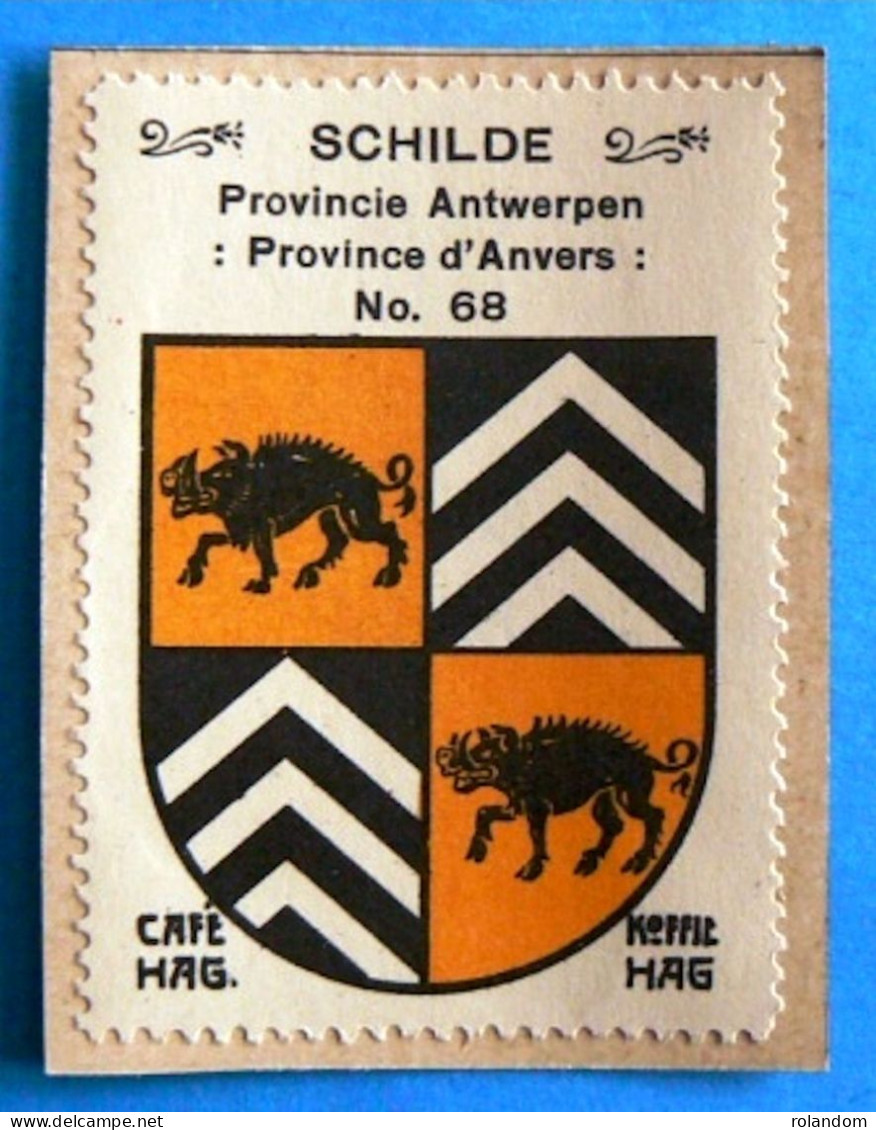 Prov. Antwerpen N068 Schilde Timbre Vignette 1930 Café Hag Armoiries Blason écu TBE - Thé & Café