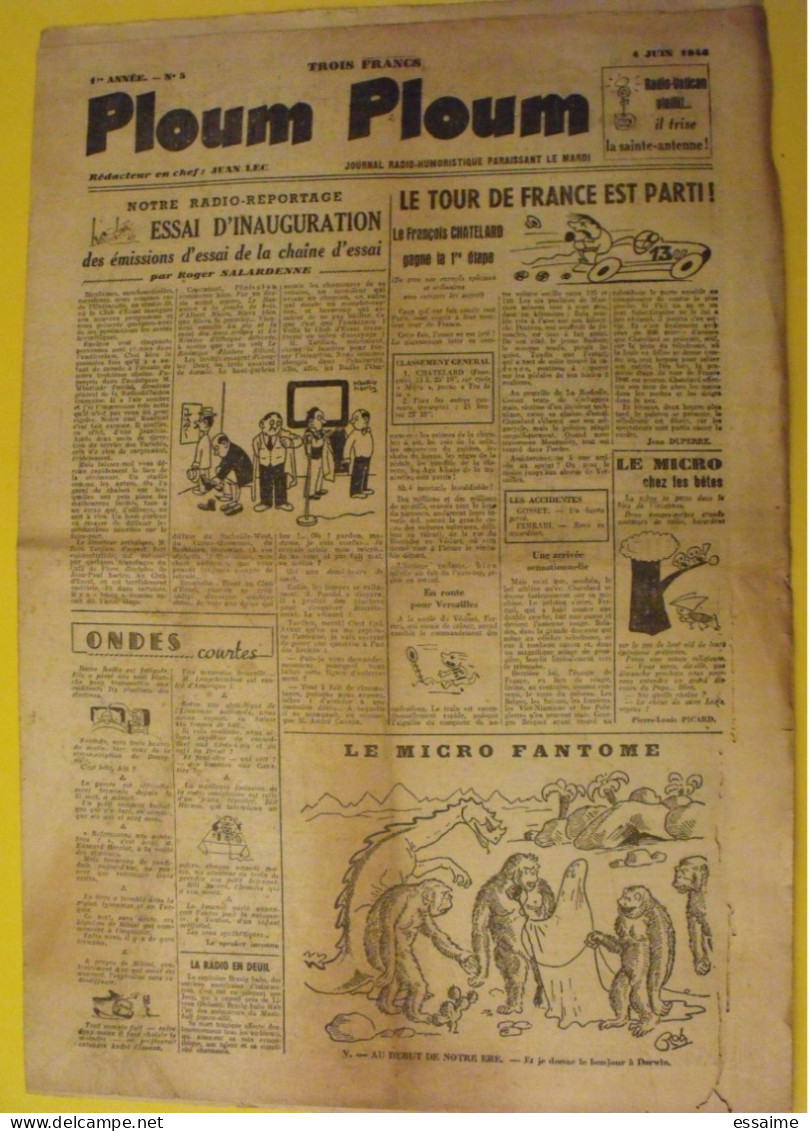 Ploum Ploum N° 5 Du 4 Juin 1946. Journal Radio-humoristique. Rocca Tino  Rossi Souplex - War 1939-45