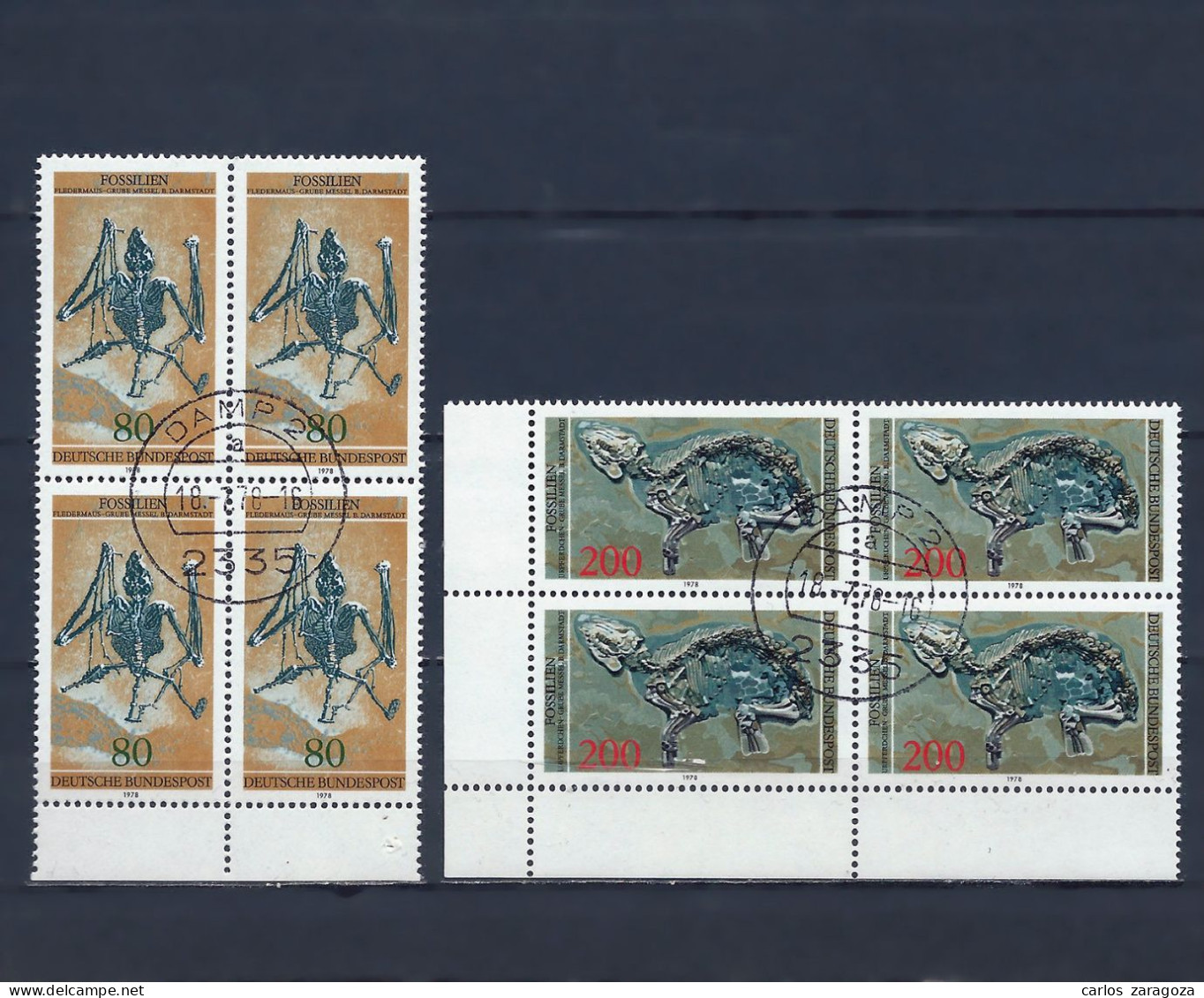 ALEMANIA 1978—FÓSILES Primer Dia—Mi 974/5, YT 821/2, SG 1865/6, Sc 1275/6. GERMANY. First Day Cancel - Used Stamps