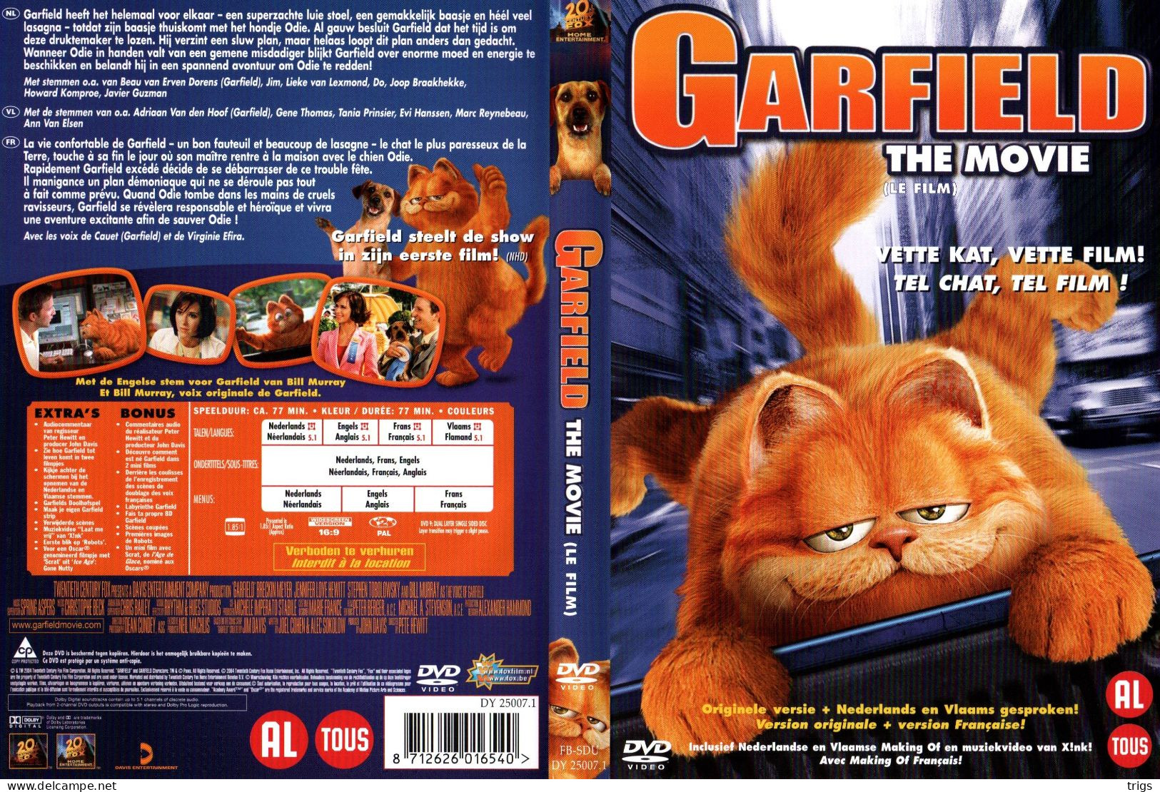 DVD - Garfield: The Movie - Dessin Animé