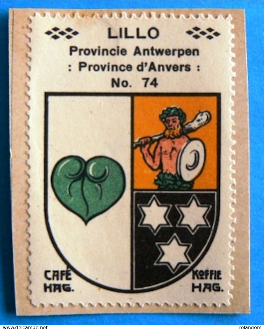 Prov. Antwerpen N074 Lillo Timbre Vignette 1930 Café Hag Armoiries Blason écu TBE - Thé & Café