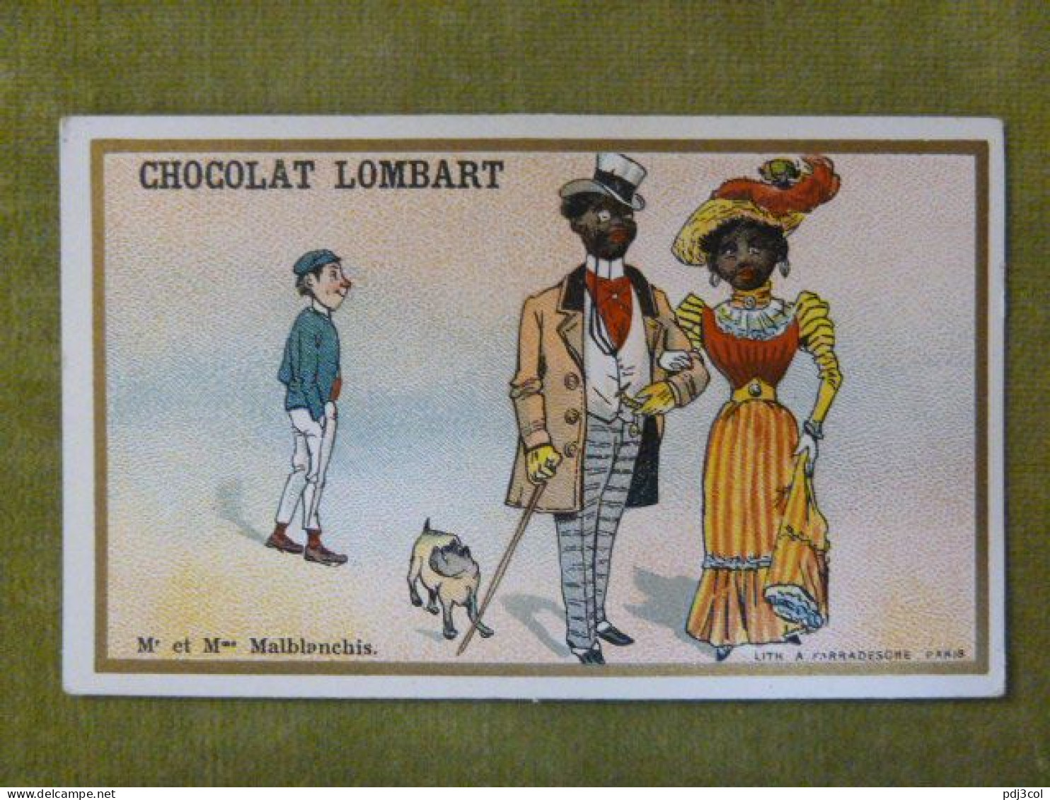 Mr Et Mme Malblanchis - Chocolat Lombart - Chromo Illustrée Humoristique - Lombart
