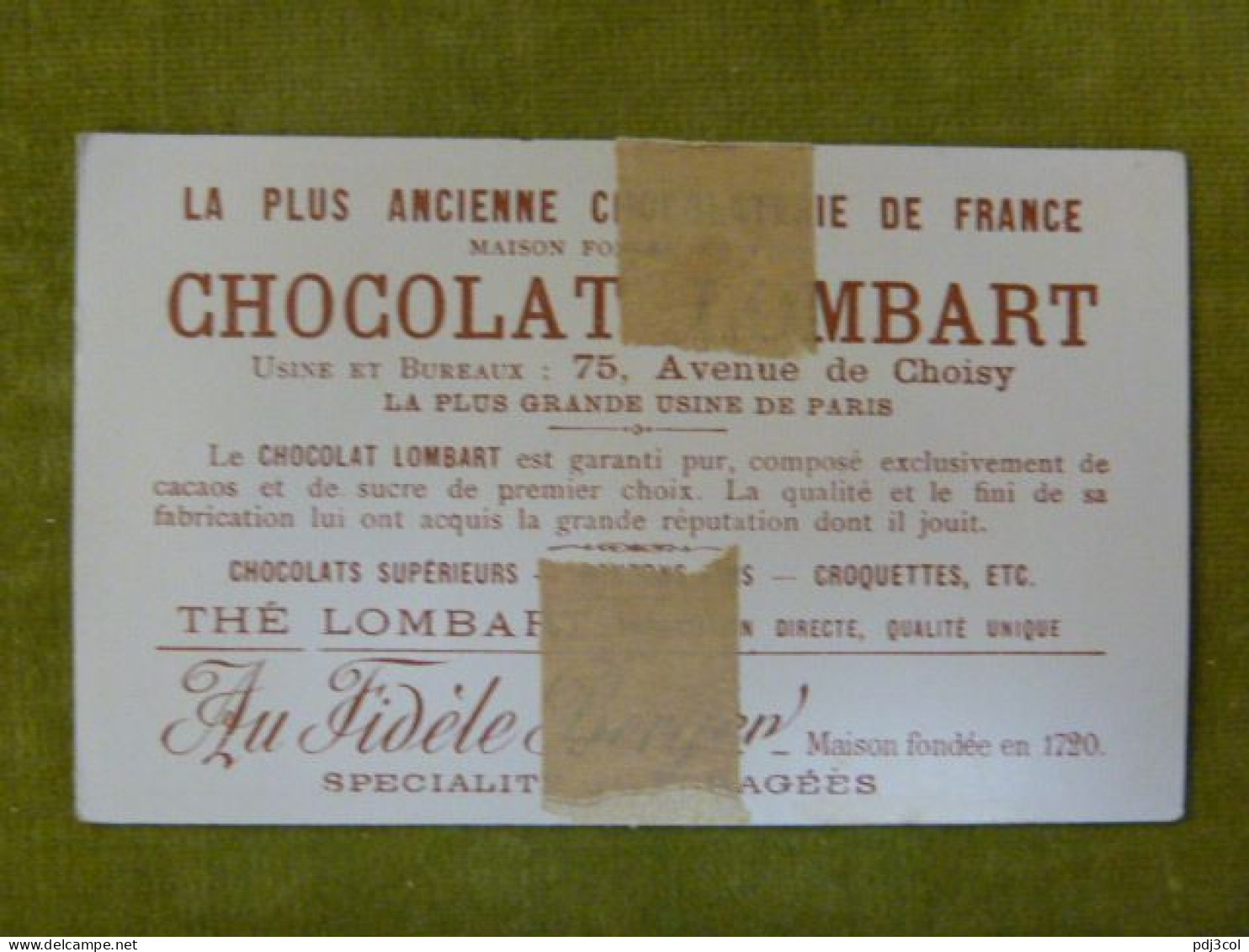 Mr Et Mme Malblanchis - Chocolat Lombart - Chromo Illustrée Humoristique - Lombart