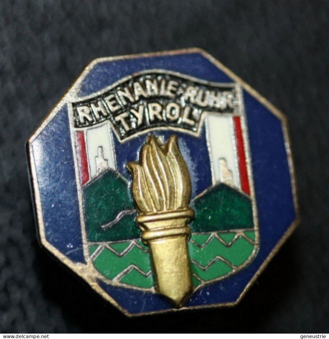 WWII Insigne De Veston "Gouvernement Militaire Rhénanie Ruhr Tyrol" Fab. Drago à Paris-Nice WW2 - 1939-45