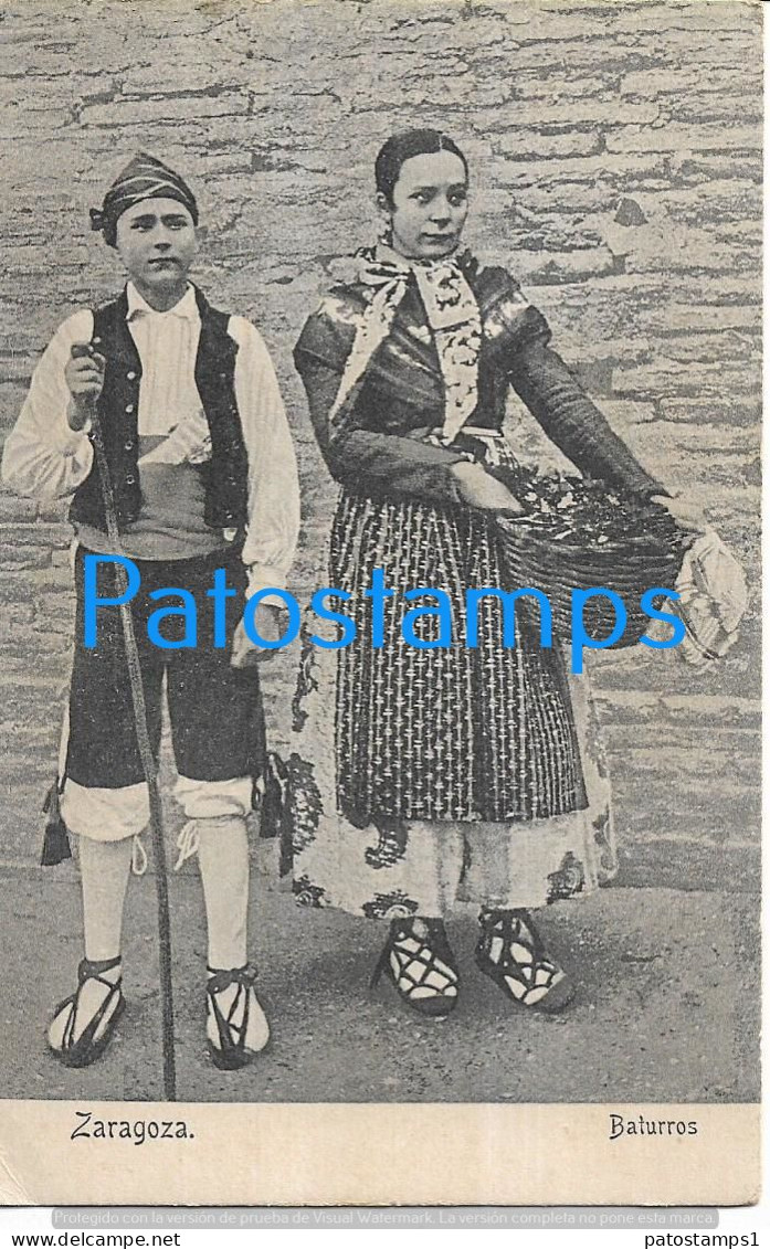 227328 SPAIN ESPAÑA ZARAGOZA ARAGON COSTUMES BATURROS COUPLE POSTAL POSTCARD - Sonstige & Ohne Zuordnung