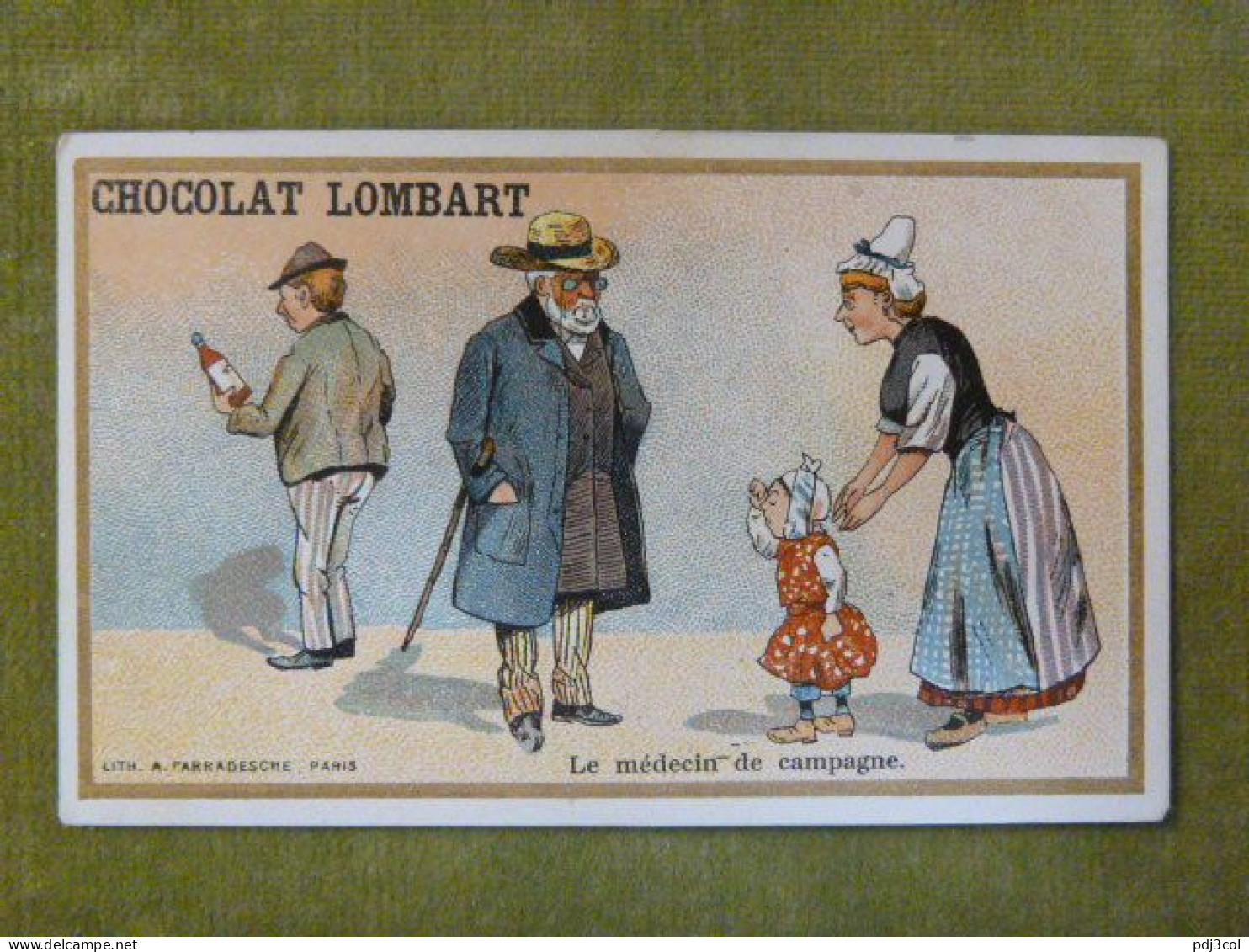 Le Médecin De Campagne - Chocolat Lombart - Chromo Illustrée Humoristique - Lombart