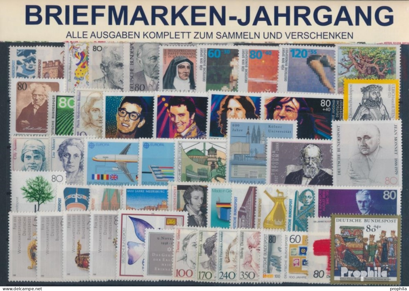 BRD Postfrisch 1988 Ohne 1347 C Und D Kompletter Jahrgang In Sauberer Erhaltung - Unused Stamps