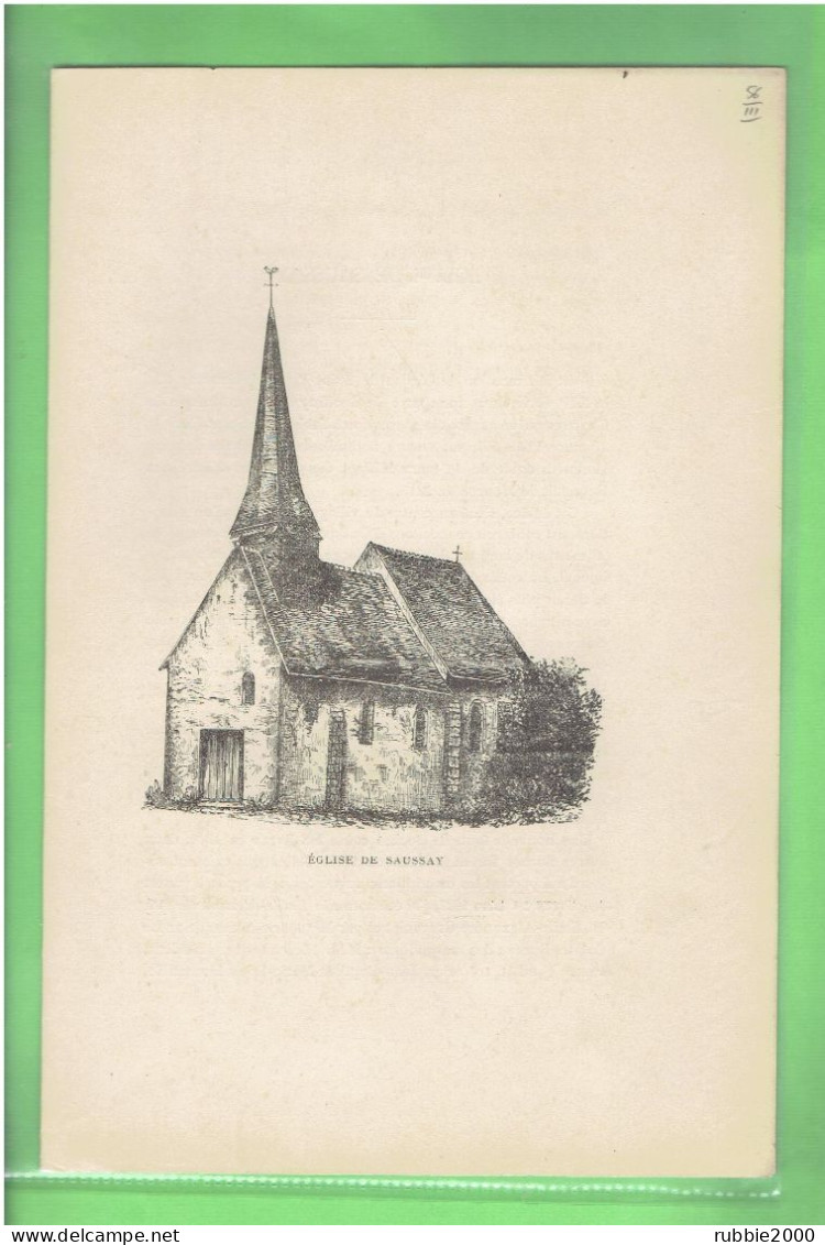 1904 EGLISE DE SAUSSAY EURE ET  LOIR PAR L ABBEE METAIS - Centre - Val De Loire