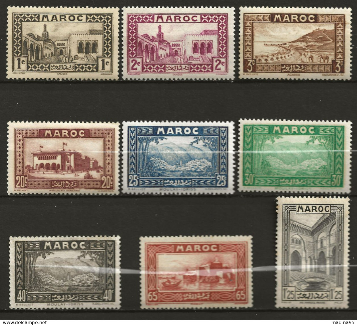 MAROC Colo:, **,*, N° YT 128/130**, 134/136*, 137(*), 140** Et 143A*, TB - Unused Stamps