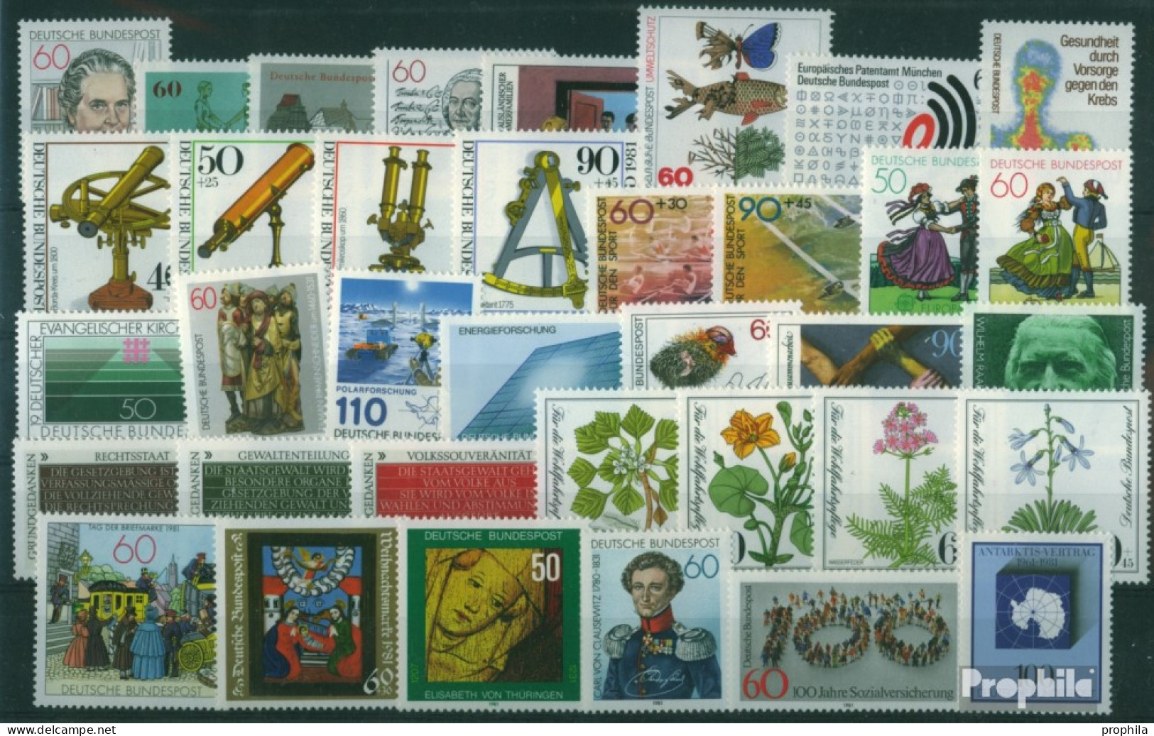 BRD Postfrisch 1981 Kompletter Jahrgang In Sauberer Erhaltung - Unused Stamps