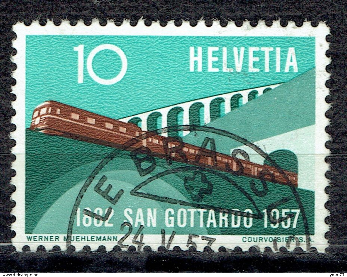 Série De Propagande : 75ème Anniversaire Du Chemin De Fer Du Saint-Gothard - Used Stamps