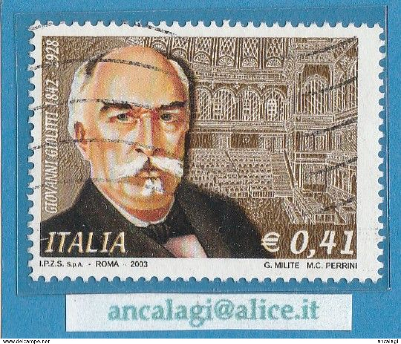 USATI ITALIA 2003 - Ref.0915 "GIOVANNI GIOLITTI" 1 Val. - - 2001-10: Used