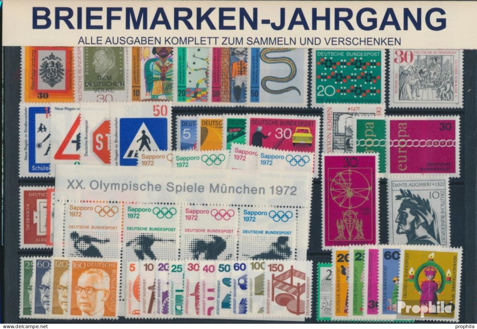 BRD Postfrisch 1971 Ohne 695, 696, 698 Und 699 C Und D Kompletter Jahrgang In Sauberer Erhaltung - Collections