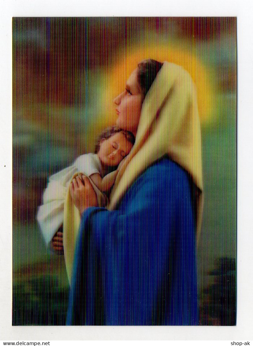 DP360/ 3 D Karte AK  Holy Mother Heilige Maria  Ca.1970 - Autres & Non Classés