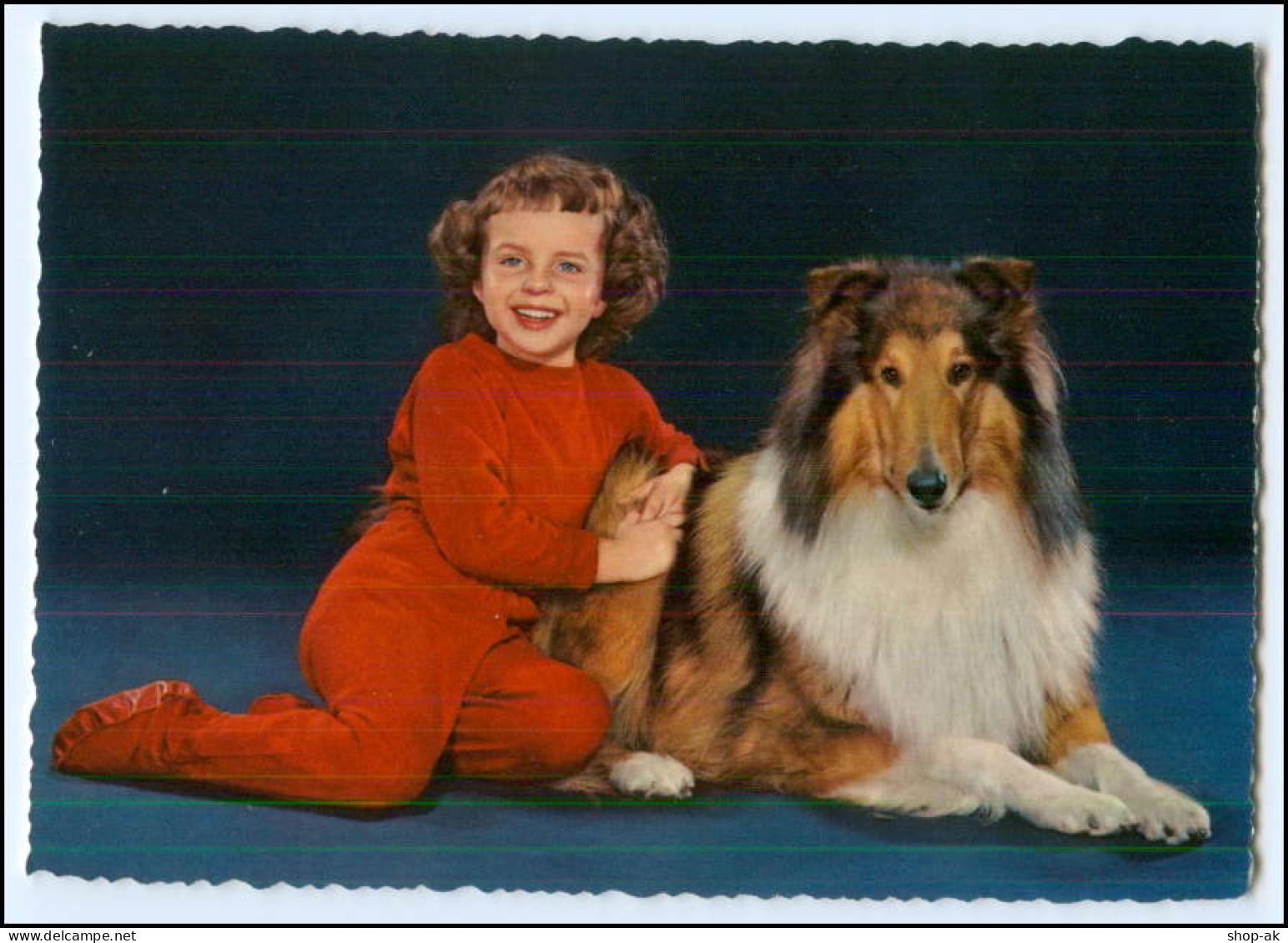 DP383/ Mädchen Mit Hund  Collie Schöne AK Ca.1965 - Perros