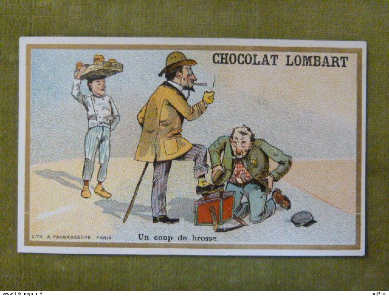 Un Coup De Brosse - Chocolat Lombart - Chromo Illustrée Humoristique - Lombart