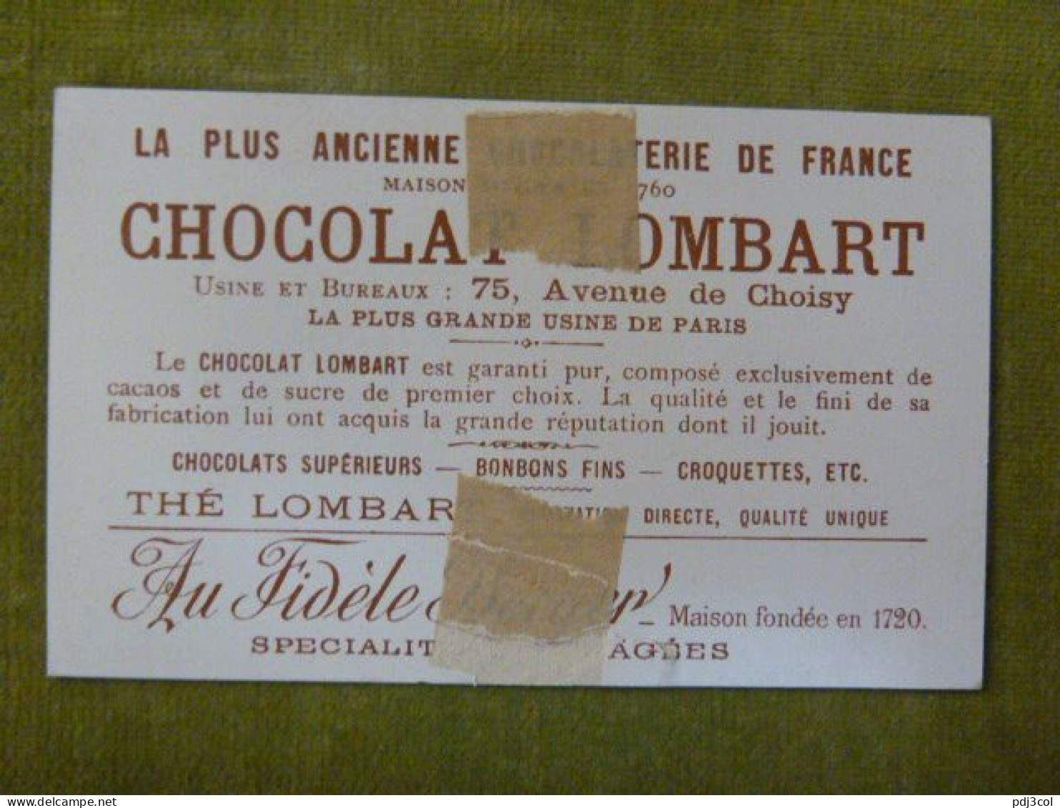 Un Coup De Brosse - Chocolat Lombart - Chromo Illustrée Humoristique - Lombart