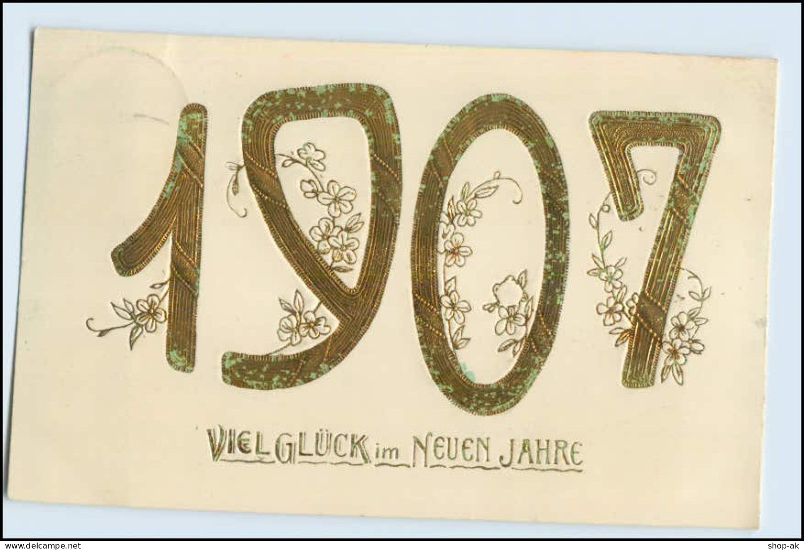 W4R61/ Neujahr Viel Glück Im Neuen Jahre 1906 Litho Prägedruck AK - New Year