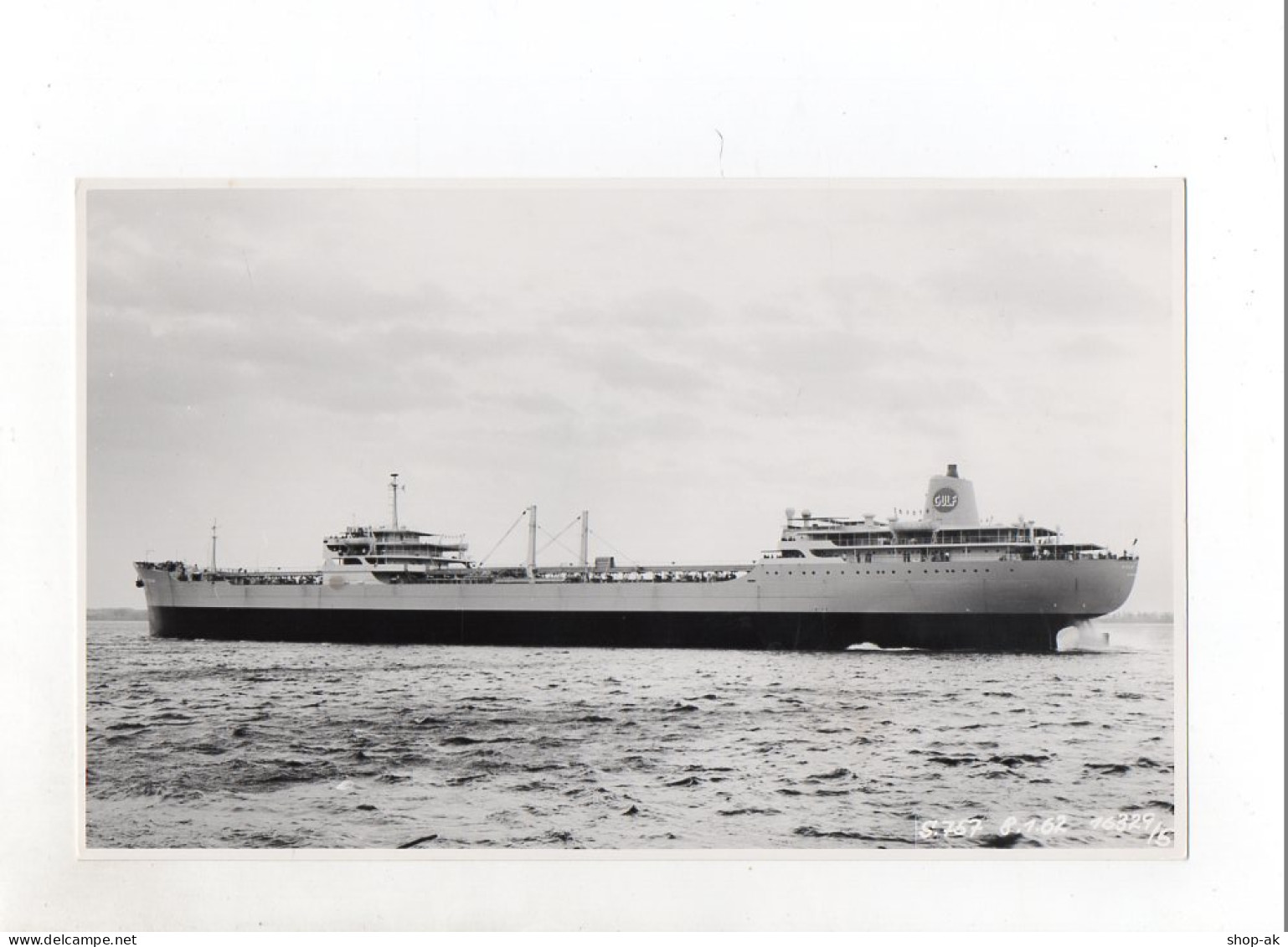 C1537/ Frachter Gulf Auf Hoher See Foto Ca. 1965 22,5 X 13,5 Cm - Comercio