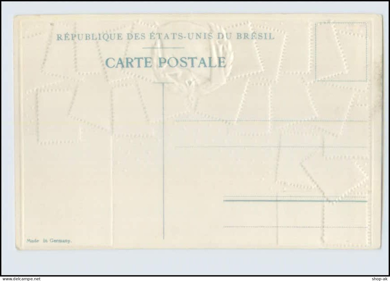 A5729/ Brasilien Briefmarken Schöne Litho Prägedr. AK Ca.1910 - Sonstige & Ohne Zuordnung