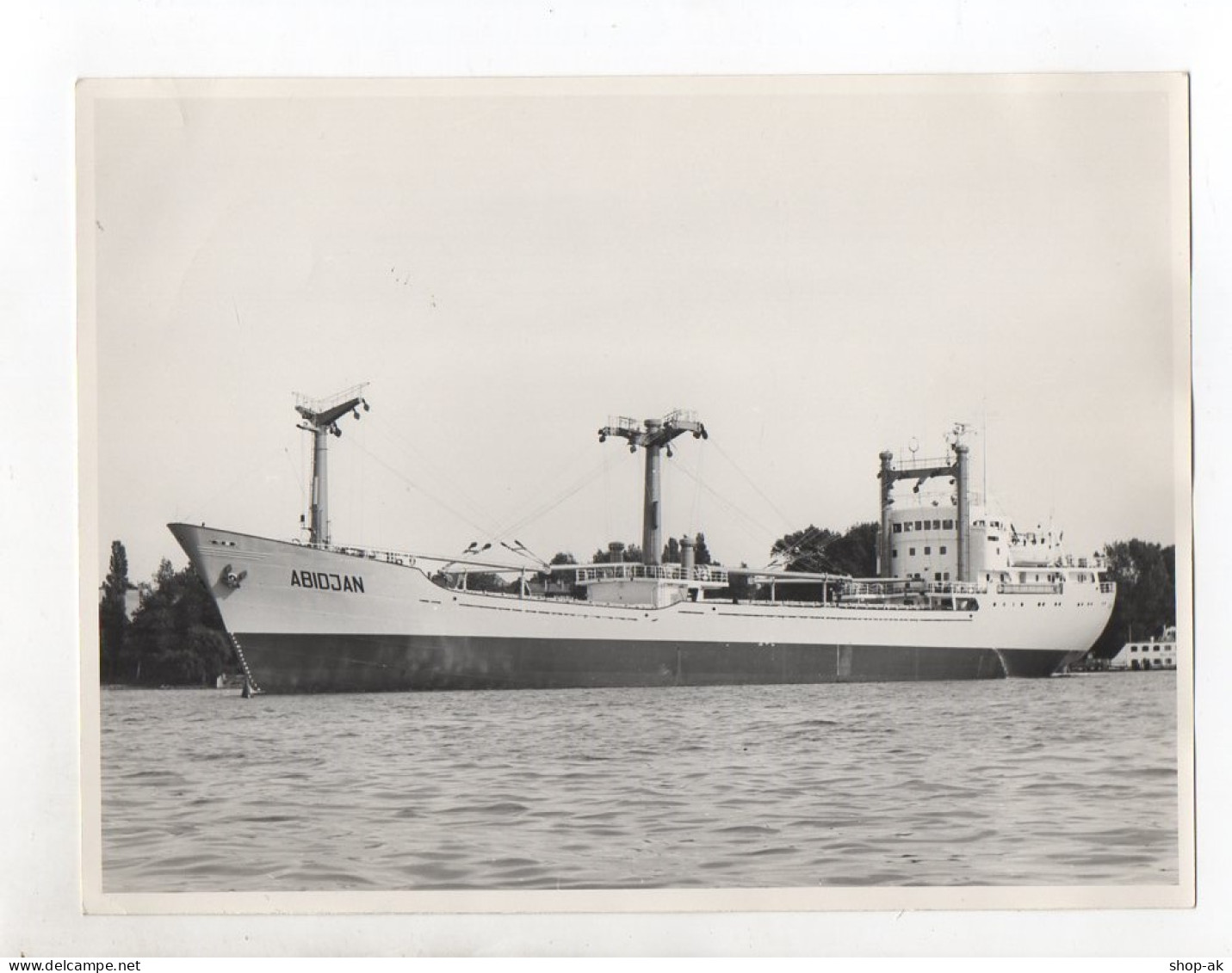 C1551/ Frachter Abidjan Auf See Foto Ca. 1965 24 X 18 Cm - Commerce